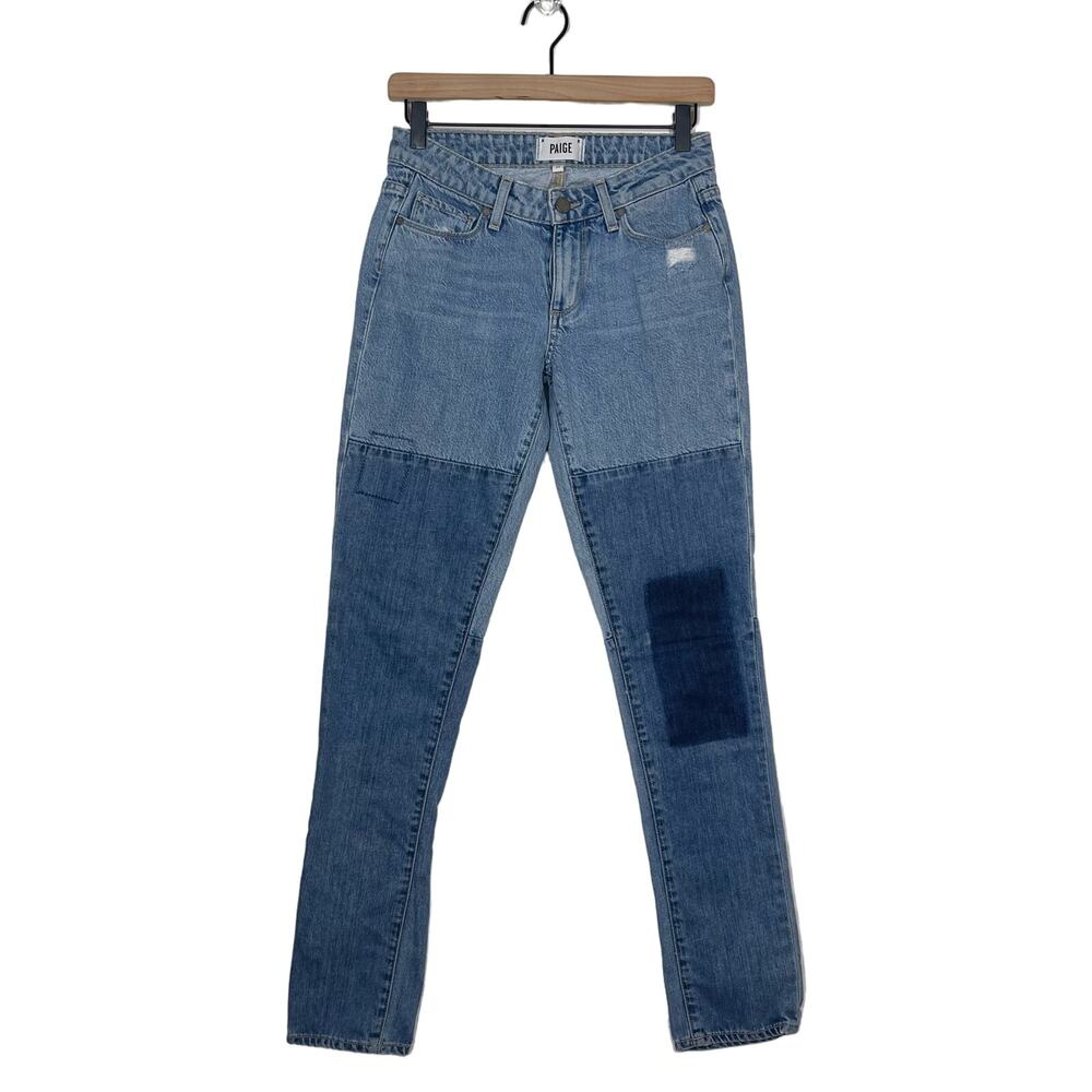 PAIGE Jeans Women's Size 24 Blue Denim Jimmy Jimmy Skinny‎ Stretch Color Block